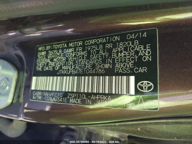 JTKKUPB47E1044786 Scion XD