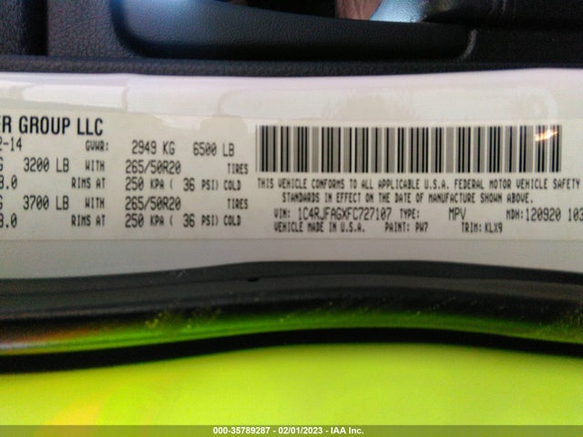 Jeep Grand Cherokee Altitude 2015 1C4RJFAGXFC727107 Image 9