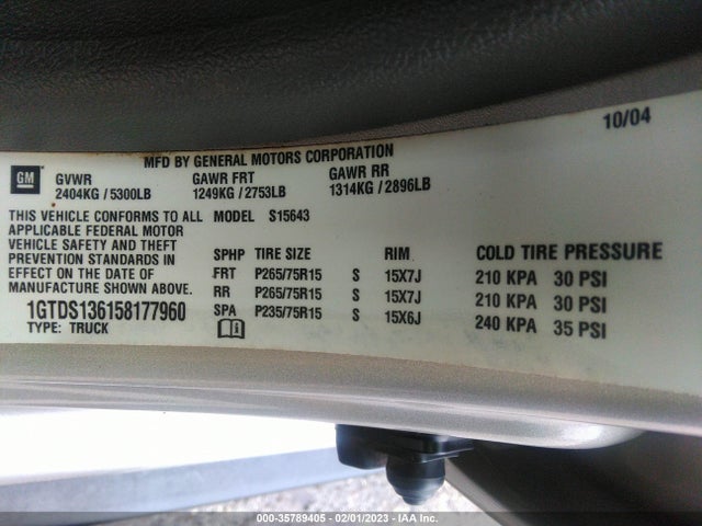 GMC Canyon 2005 1GTDS136158177960 Image 10