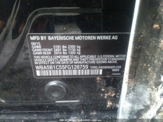 WBA5B1C55FG128759 BMW 5 Series 535i