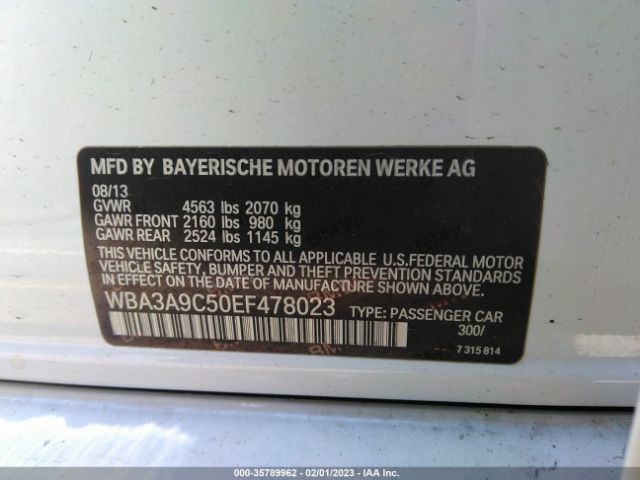 WBA3A9C50EF478023 BMW 3 Series 335i