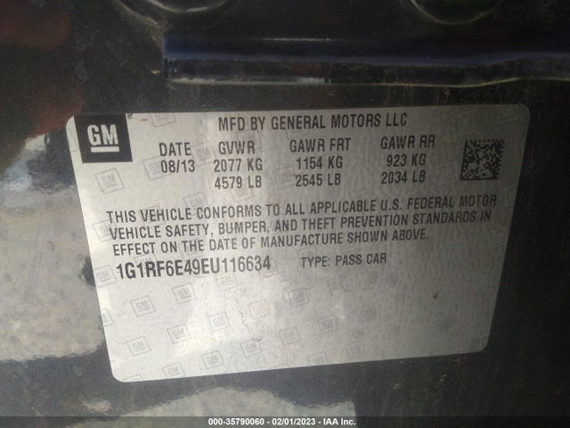 Chevrolet Volt 2014 1G1RF6E49EU116634 Image 10