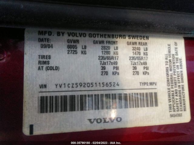 YV1CZ592051156524 Volvo XC90