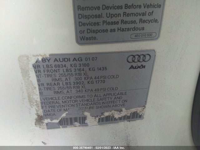 Audi Q7 PREMIUM 2007 WA1BY74L97D075470 Image 9