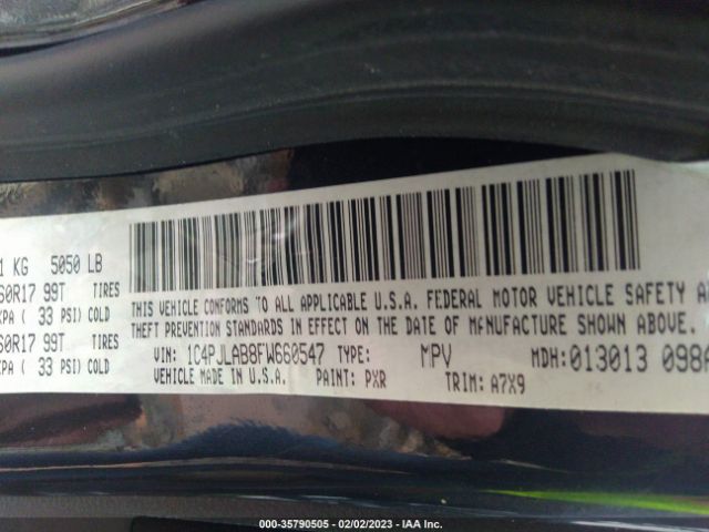 1C4PJLAB8FW660547 Jeep Cherokee Sport