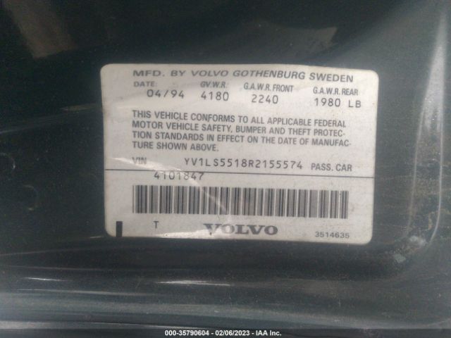 YV1LS5518R2155574 Volvo 850