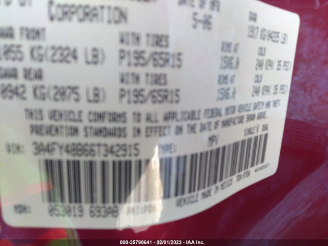 Chrysler Pt Cruiser 2006 3A4FY48B66T342915 Image 11