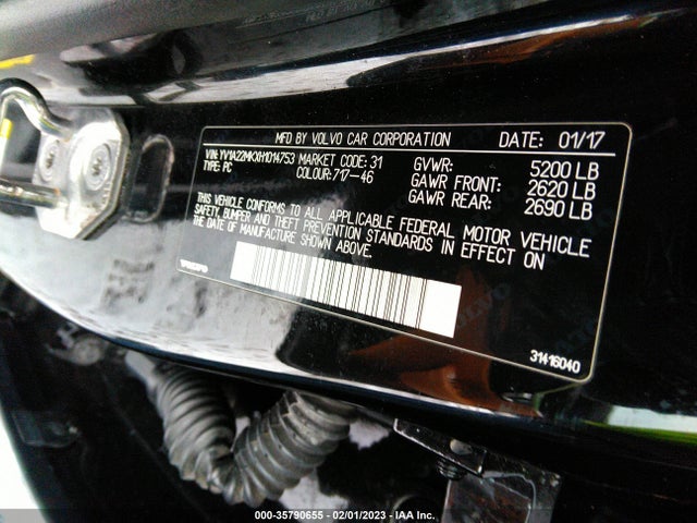 2017 Volvo S90, VIN: YV1A22MKXH1014753