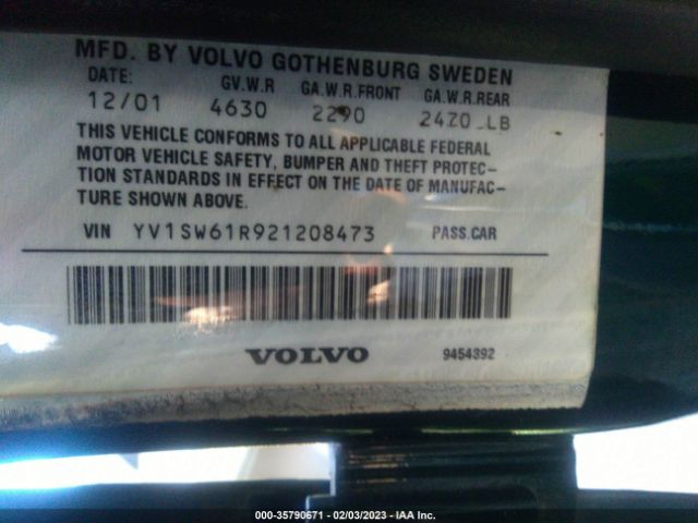 YV1SW61R921208473 Volvo V70