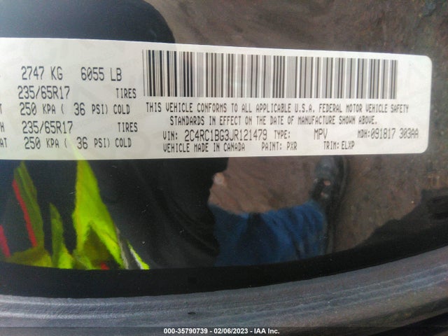 2C4RC1BG3JR121479 Chrysler Pacifica Touring L