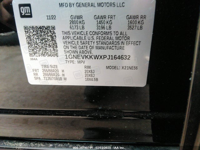 Chevrolet Traverse Premier 2023 1GNEVKKWXPJ164632 Image 9