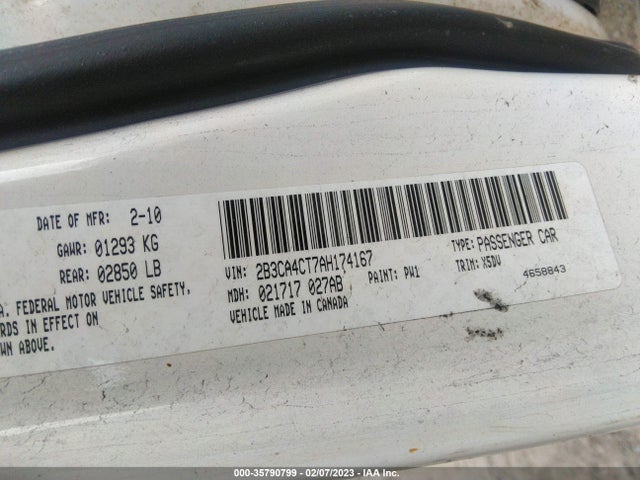 Dodge Charger 2010 2B3CA4CT7AH174167 Image 9