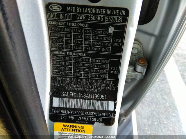 Land Rover LR2 2010 SALFR2BN8AH195961 Image 10