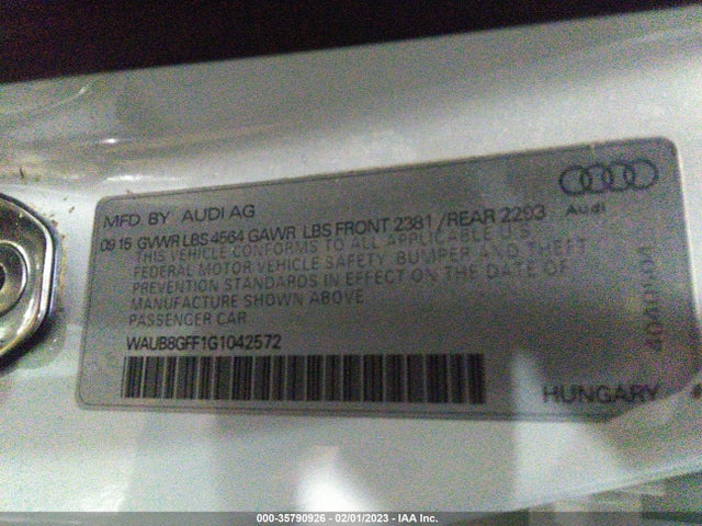 2016 Audi A3, VIN: WAUB8GFF1G1042572