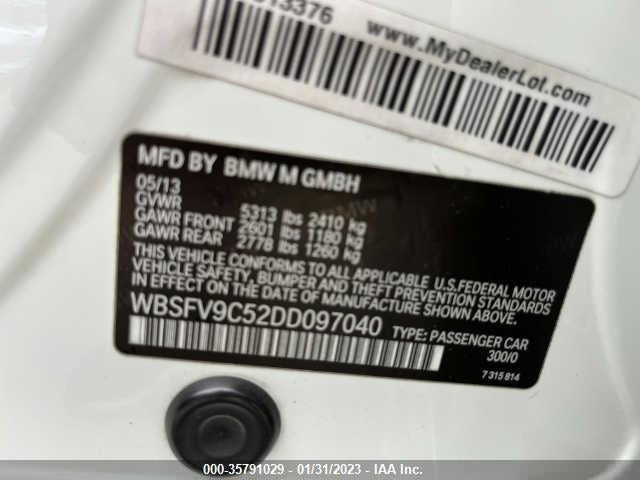BMW M5 2013 WBSFV9C52DD097040 Image 6