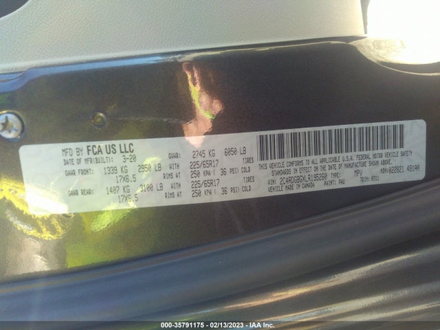Dodge Grand Caravan Se 2020 2C4RDGBGXLR195260 Image 9
