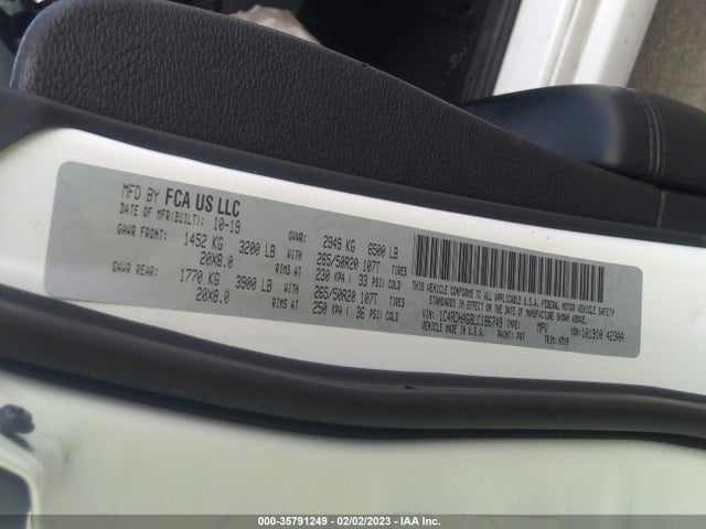 Dodge Durango Sxt Plus 2020 1C4RDHAG8LC186749 Image 9
