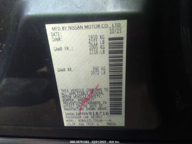 1N4AL3AP4FN918716 Nissan Altima 2.5 S