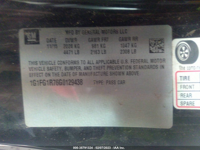 Chevrolet CAMARO 2SS 2016 1G1FG1R76G0129438 Image 9