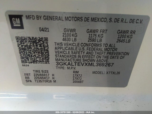 2021 GMC Terrain, VIN: 3GKALTEVXML369267