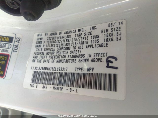 5J6RM4H36EL093317 Honda CR-V LX