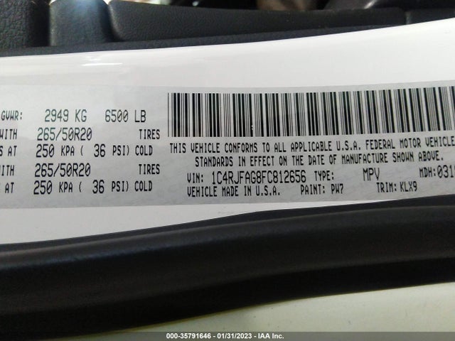 Jeep Grand Cherokee Altitude 2015 1C4RJFAG8FC812656 Image 11
