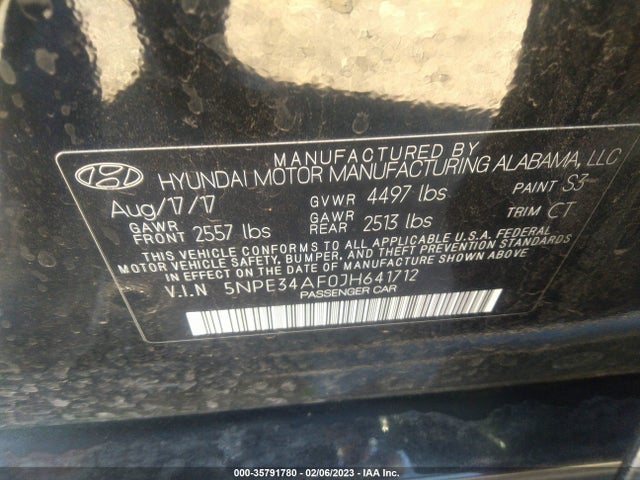 2018 Hyundai Sonata, VIN: 5NPE34AF0JH641712