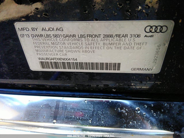 2014 Audi A8, VIN: WAURGAFD9EN004154