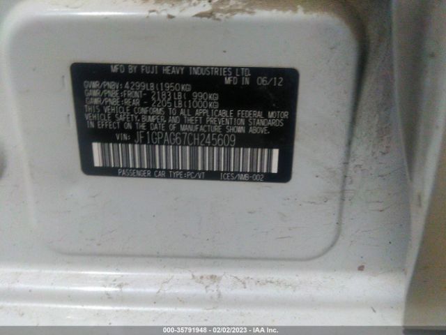 JF1GPAG67CH245609 Subaru Impreza Wagon 2.0i Limited