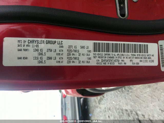 Dodge JOURNEY SE 2010 3D4PG4FB7AT145750 Image 9