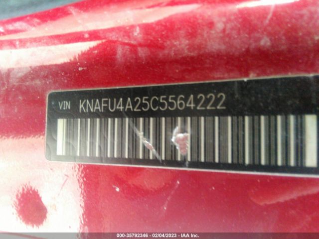 KNAFU4A25C5564222 KIA FORTE EX