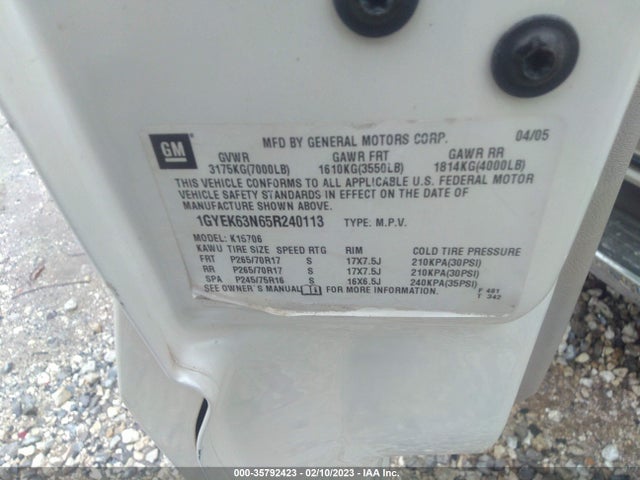 Cadillac Escalade 2005 1GYEK63N65R240113 Image 10