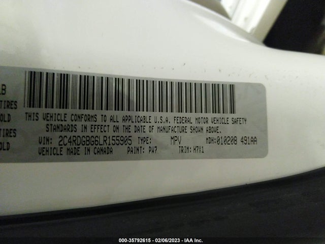 Dodge Grand Caravan Se 2020 2C4RDGBG6LR155905 Image 9