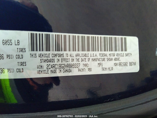 2C4RC1BG2HR809337 Chrysler Pacifica Touring-l