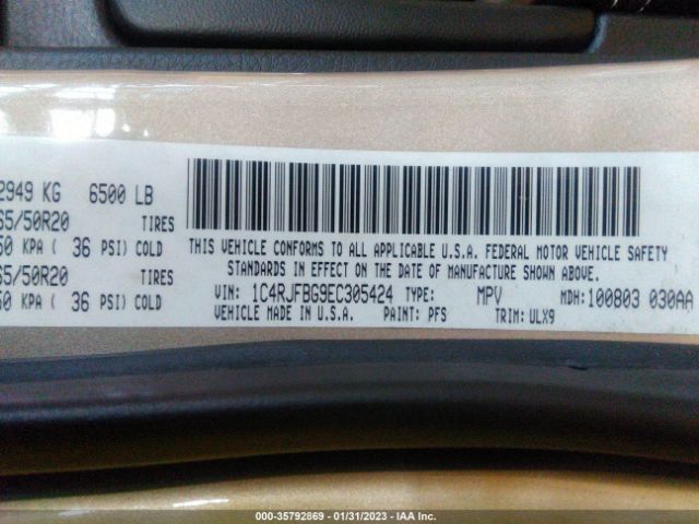 1C4RJFBG9EC305424 Jeep Grand Cherokee Limited
