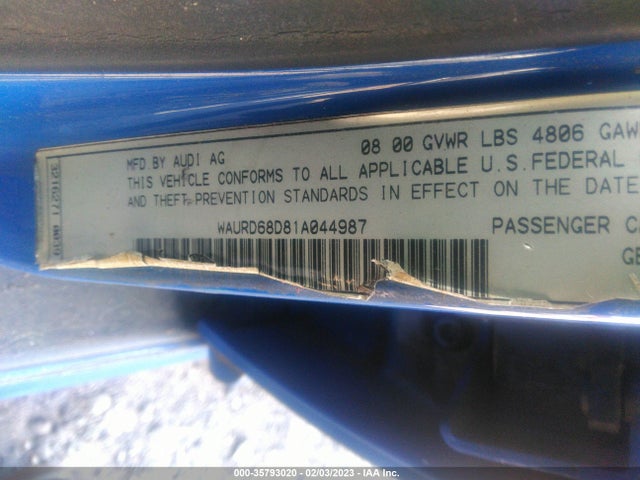 Audi S4 2001 WAURD68D81A044987 Image 9