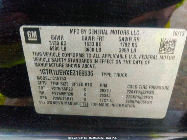 1GTR1UEHXEZ169536 GMC Sierra 1500 Sle