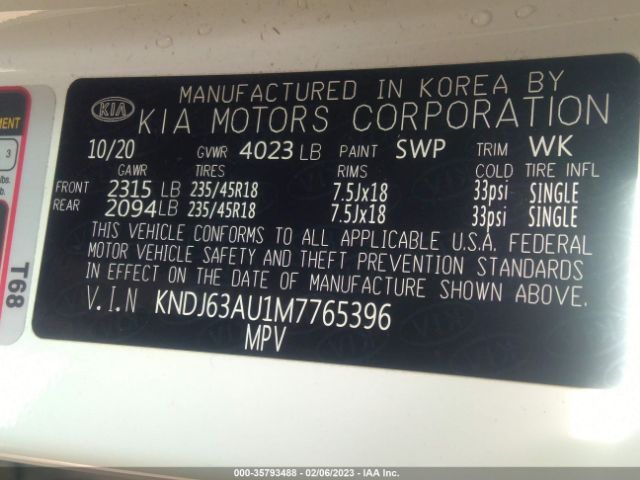 KNDJ63AU1M7765396 KIA Soul Gt-line