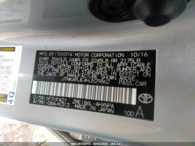 Toyota COROLLA IM 2017 JTNKARJE4HJ529862 Image 9