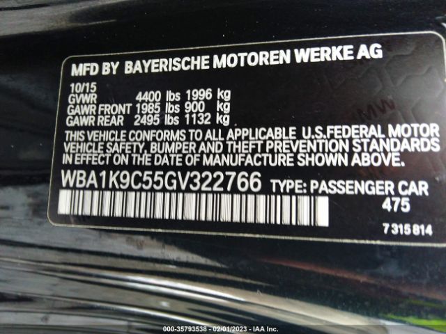 WBA1K9C55GV322766 BMW 2 Series 228i