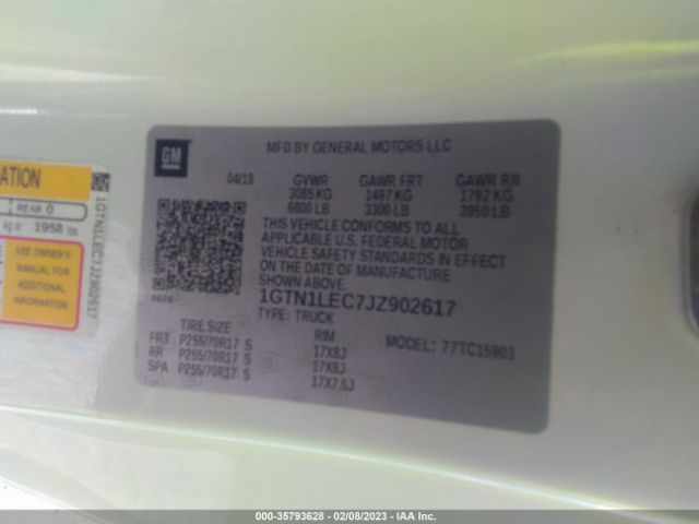 1GTN1LEC7JZ902617 GMC SIERRA 1500