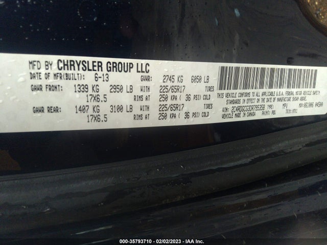 Dodge Grand Caravan Sxt 2013 2C4RDGCG3DR795358 Image 9
