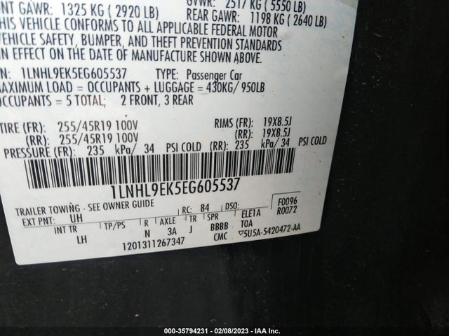 Lincoln MKS 2014 1LNHL9EK5EG605537 Image 11
