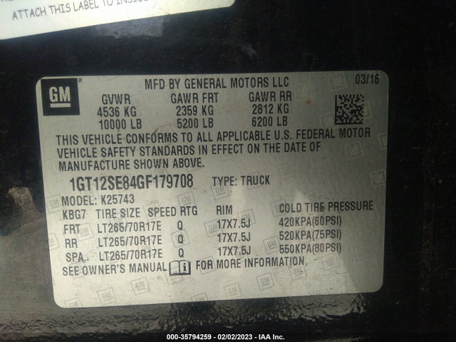 GMC Sierra 2500hd Sle 2016 1GT12SE84GF179708 Image 9