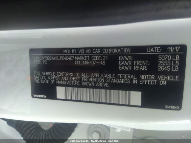 LVY982AK8JP040467 Volvo S90 Momentum