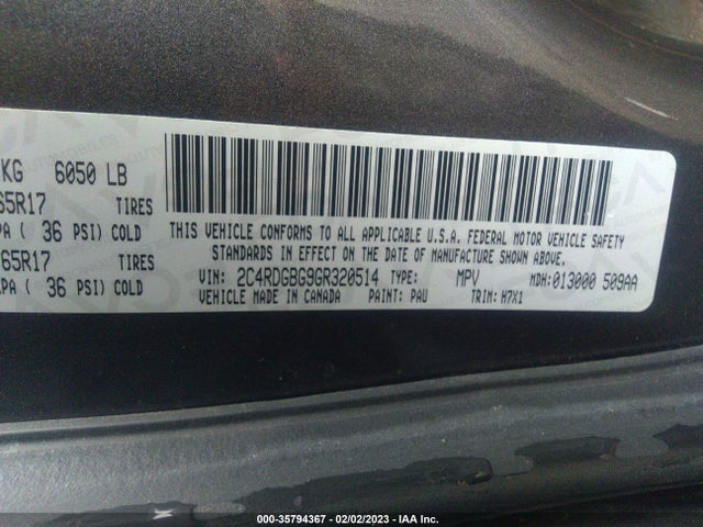 Dodge Grand Caravan Se 2016 2C4RDGBG9GR320514 Image 5