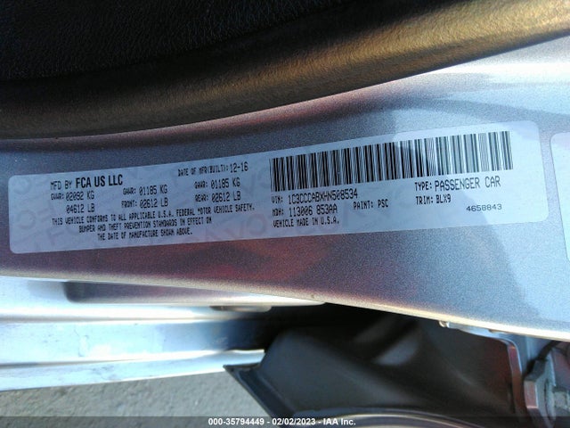 Chrysler 200 Limited Platinum 2017 1C3CCCABXHN508534 Image 9