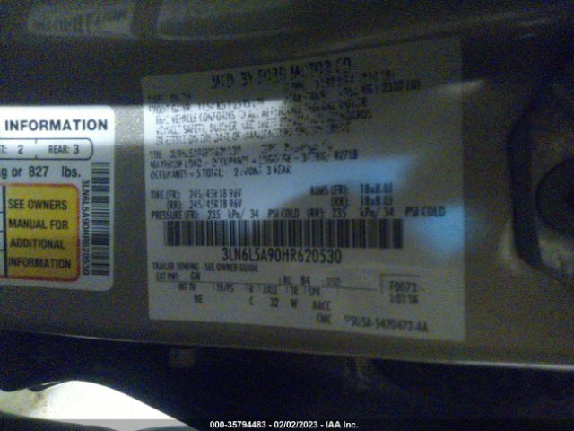 3LN6L5A90HR620530 Lincoln Mkz Premiere