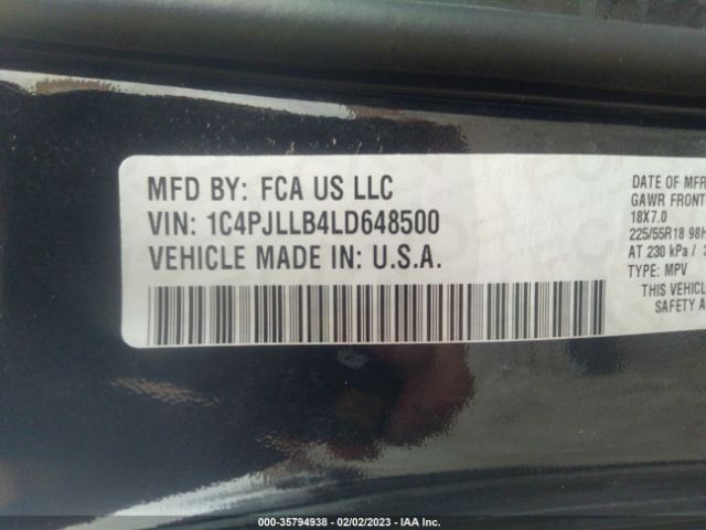 1C4PJLLB4LD648500 Jeep Cherokee Altitude