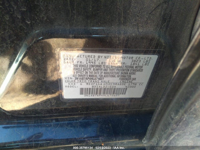2017 NISSAN SENTRA SV VIN: 3N1AB7AP4HL671627